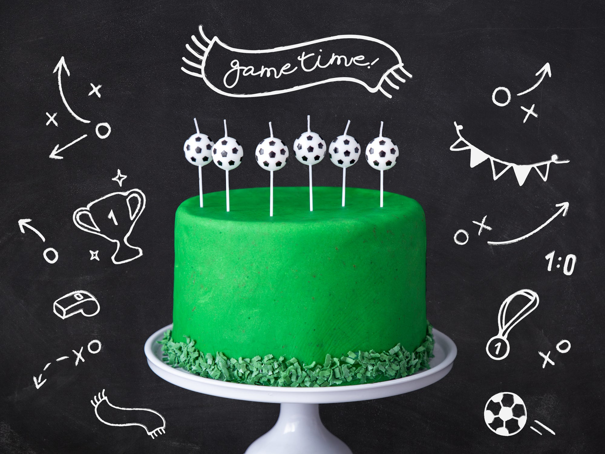 Football Party Birthday Candles