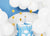 Light Blue Number 1 Birthday Candle