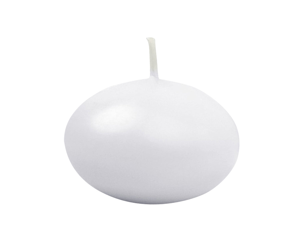 Matte White Disc Floating Candles