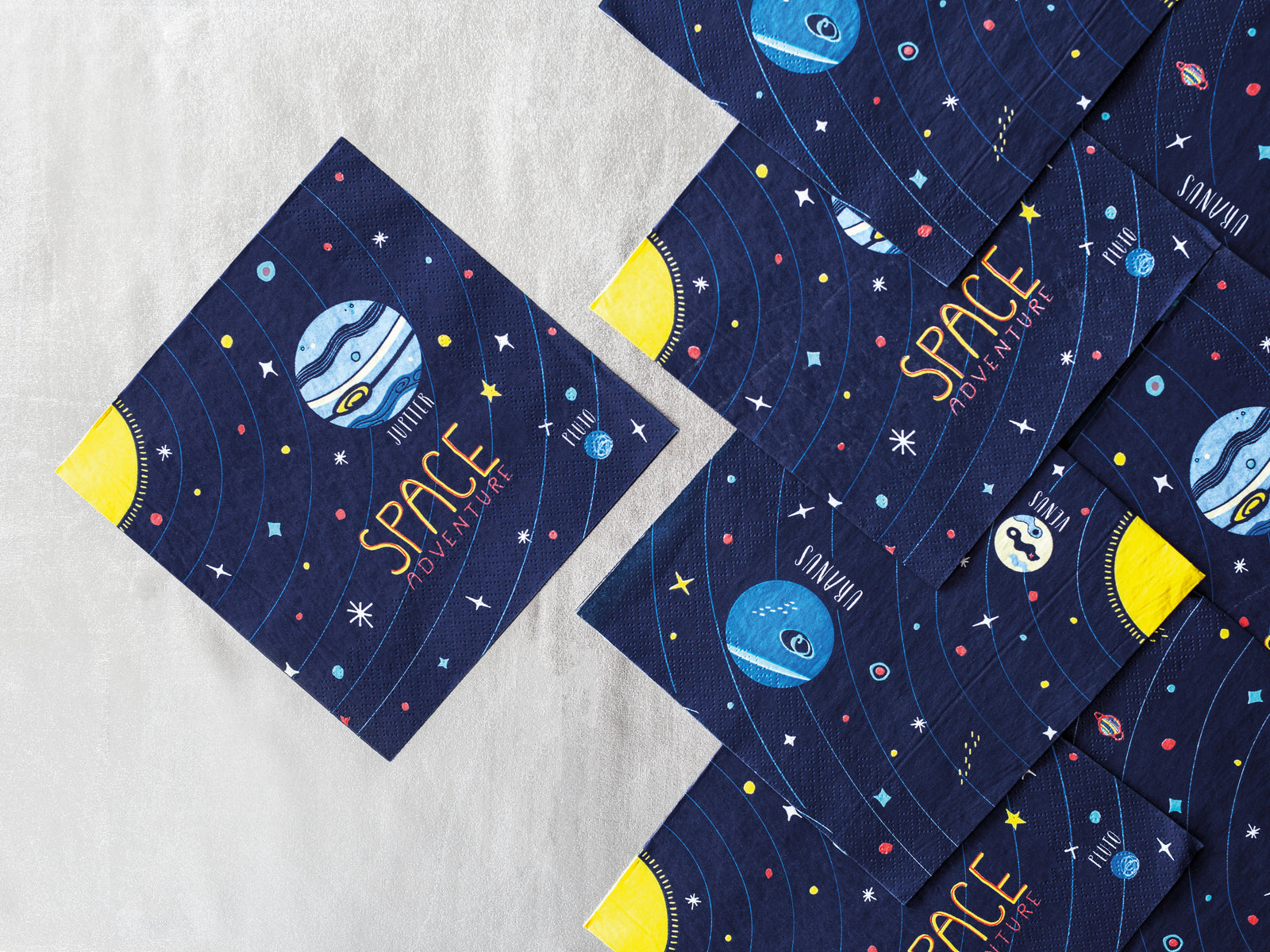 Navy Space Party Napkins