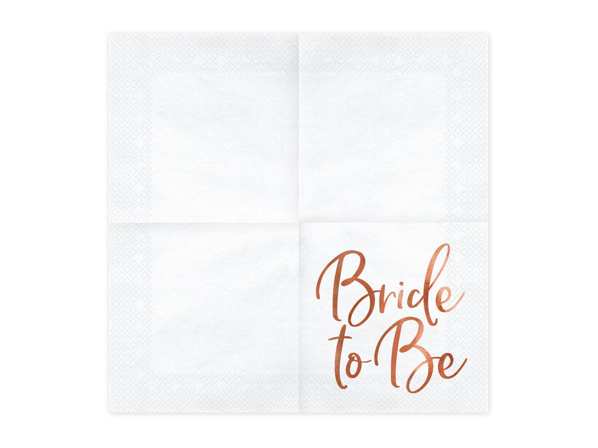 Bride To Be Rose Gold Napkins 