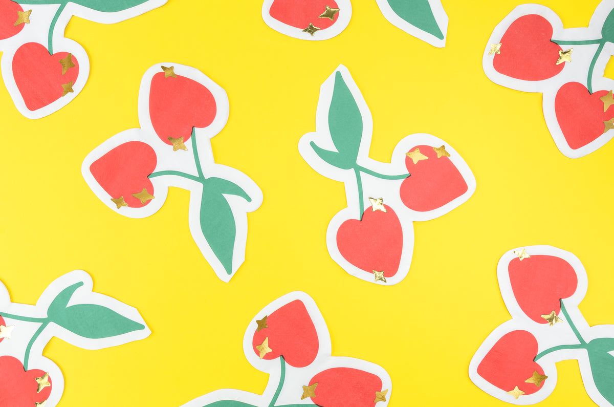 Cherries Beverage Napkins