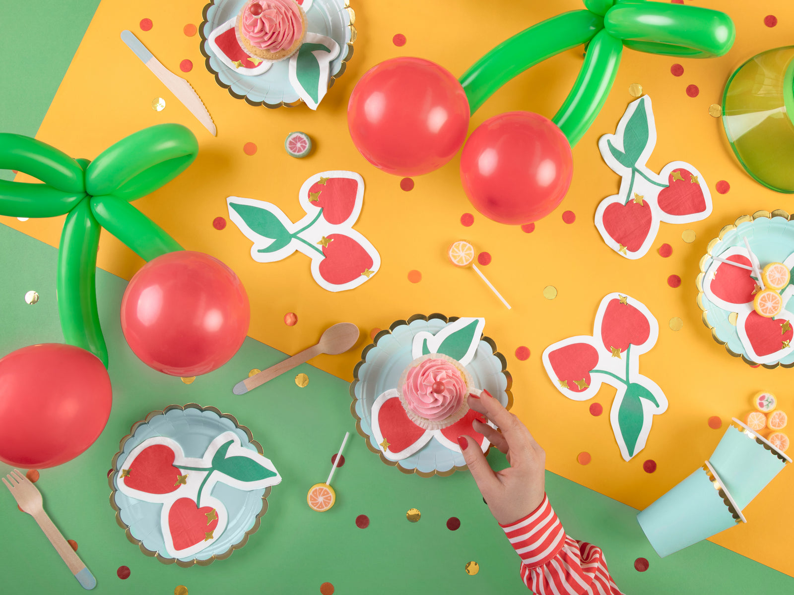 Cherries Beverage Napkins