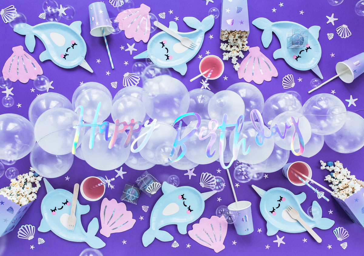Narwhal Party Popcorn Box Ombre 