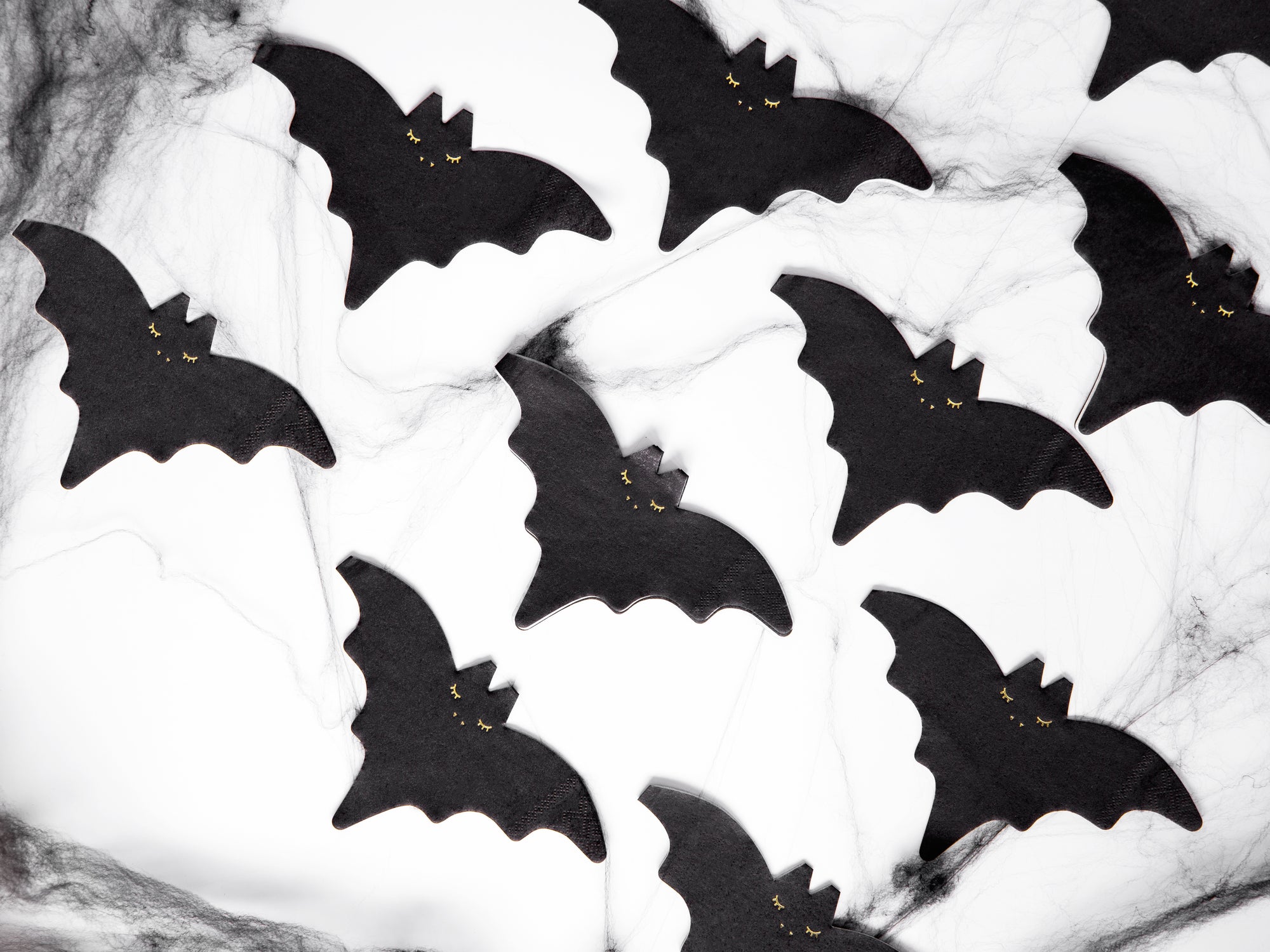 Black Bat Halloween Party Napkins 