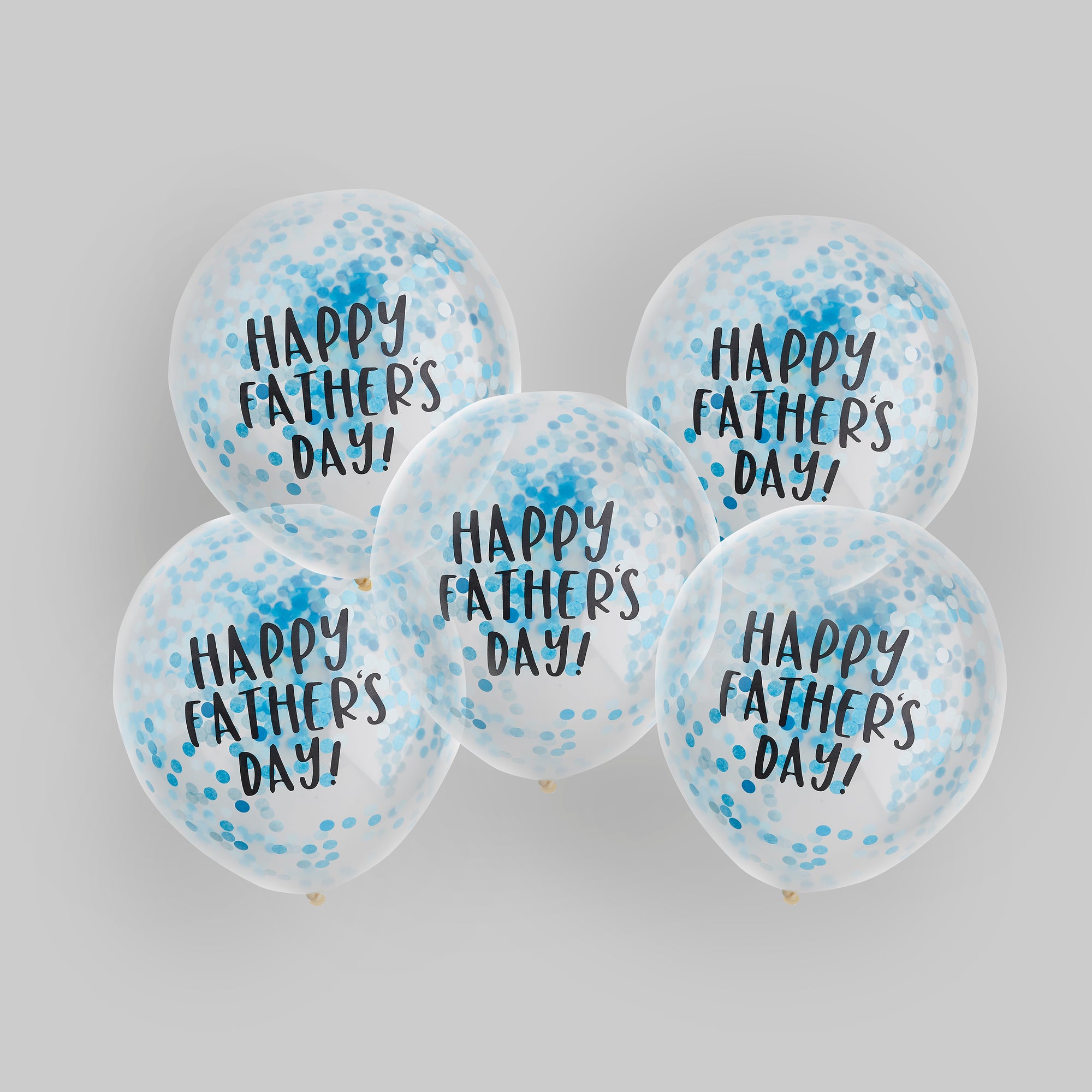 Happy Father's Day Blue Confetti Balloons