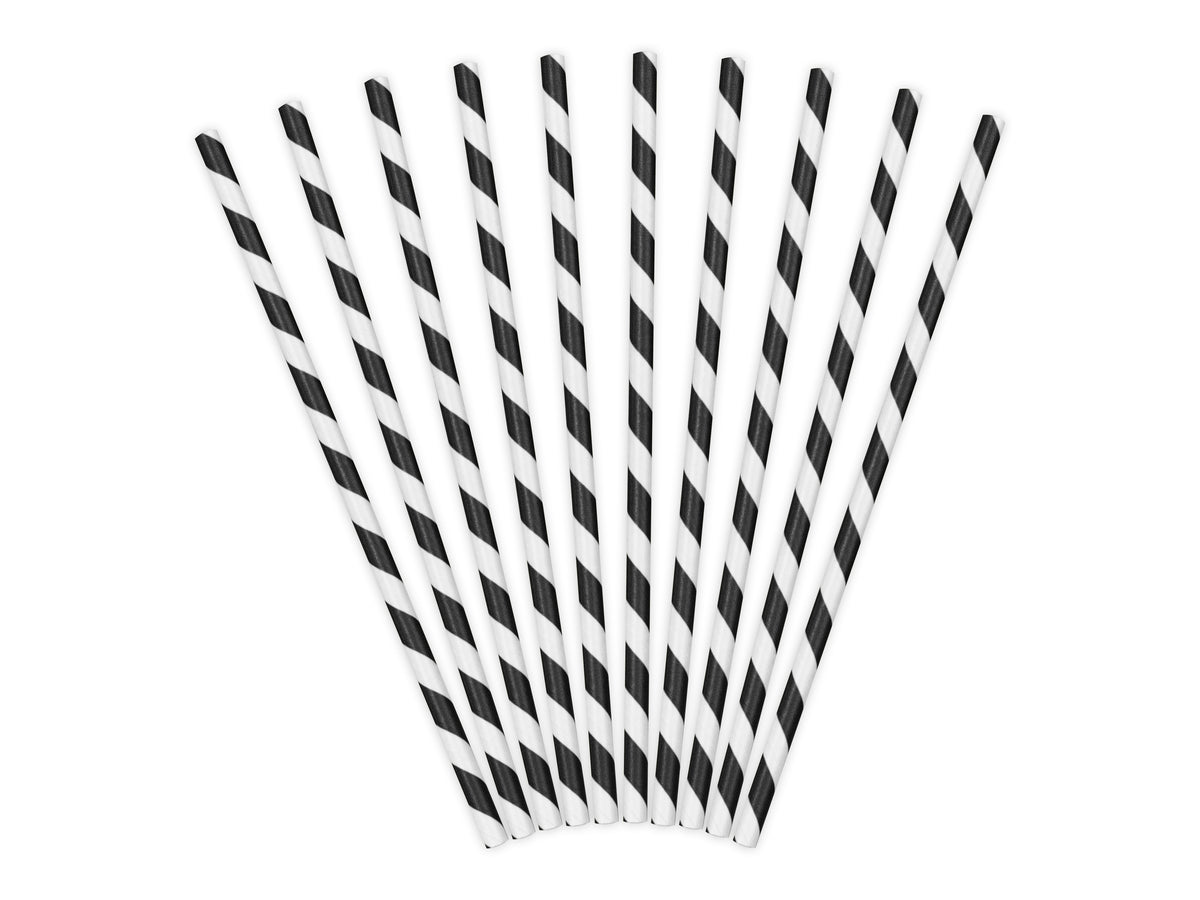 Black &amp; White Stripped Straws