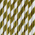Metallic Gold Stripped Straws