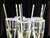 Metallic Gold Stripped Straws