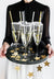 Metallic Gold Stripped Straws