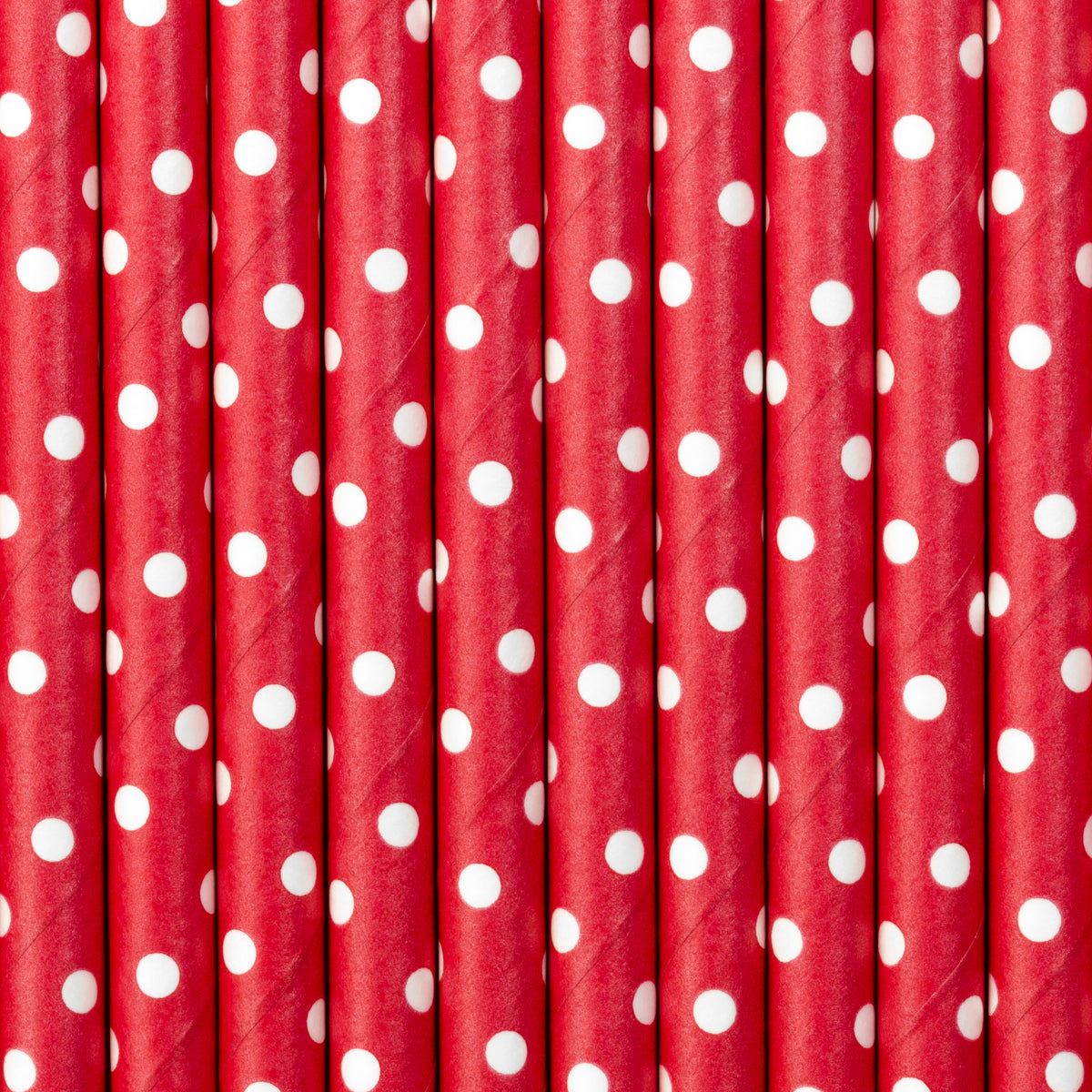 Red Polka Dot Straws 