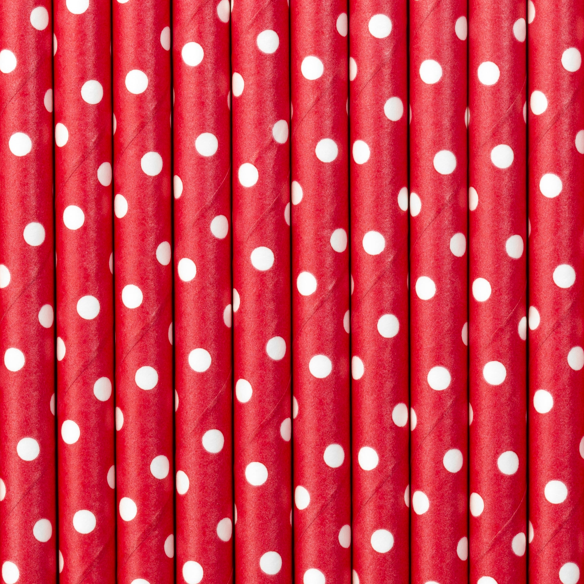Red Polka Dot Straws 