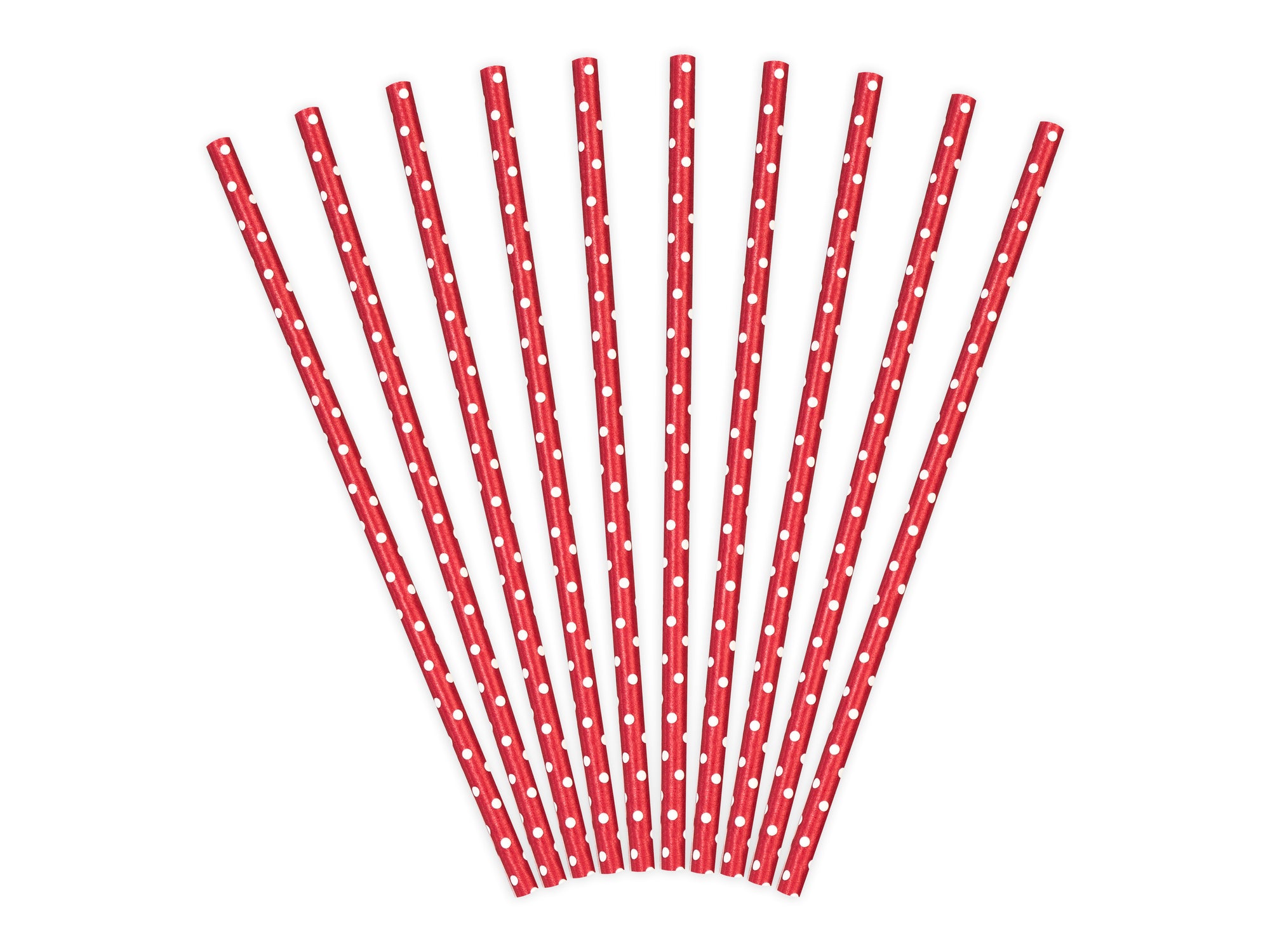 Red Polka Dot Straws 