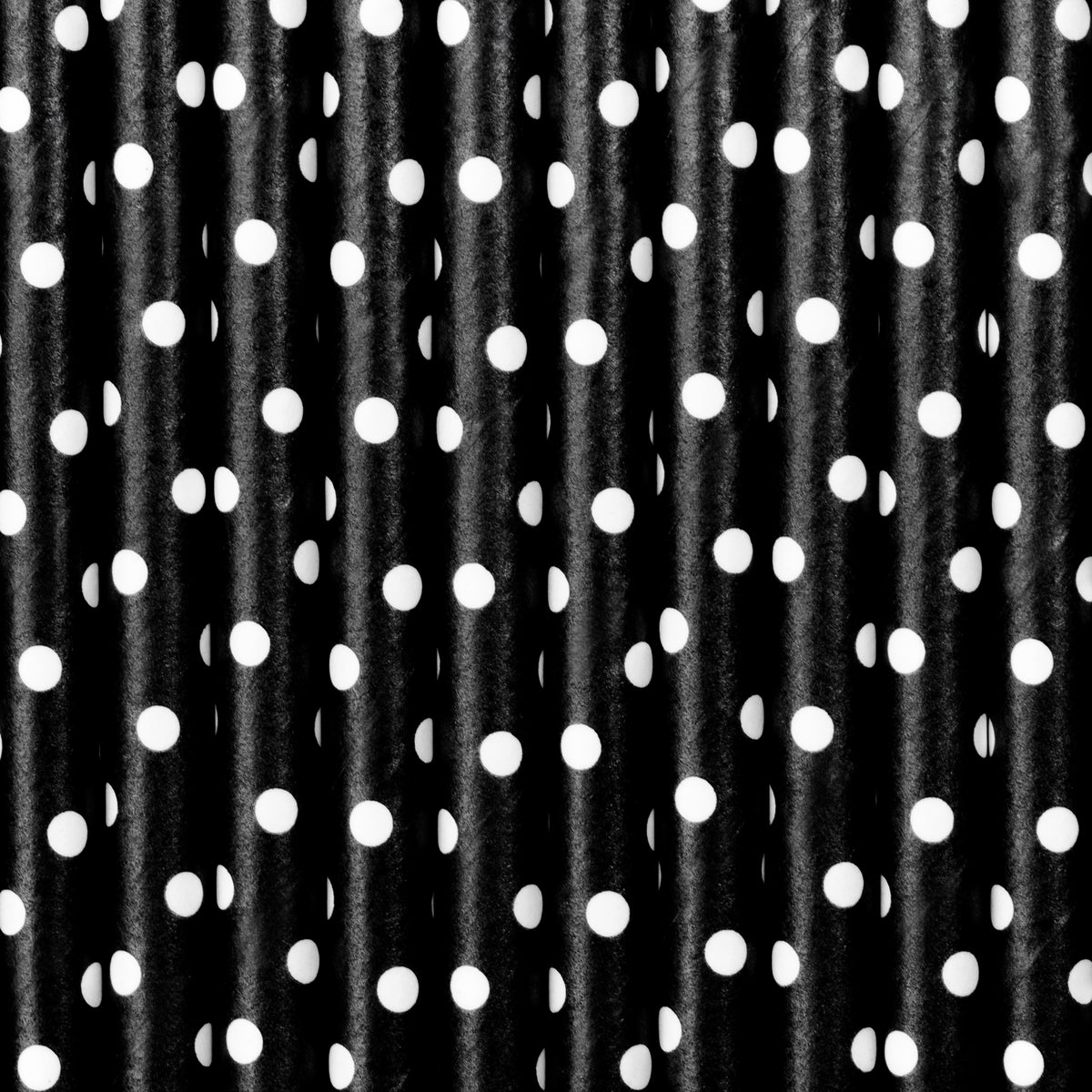 Black Polka Dot Straws 