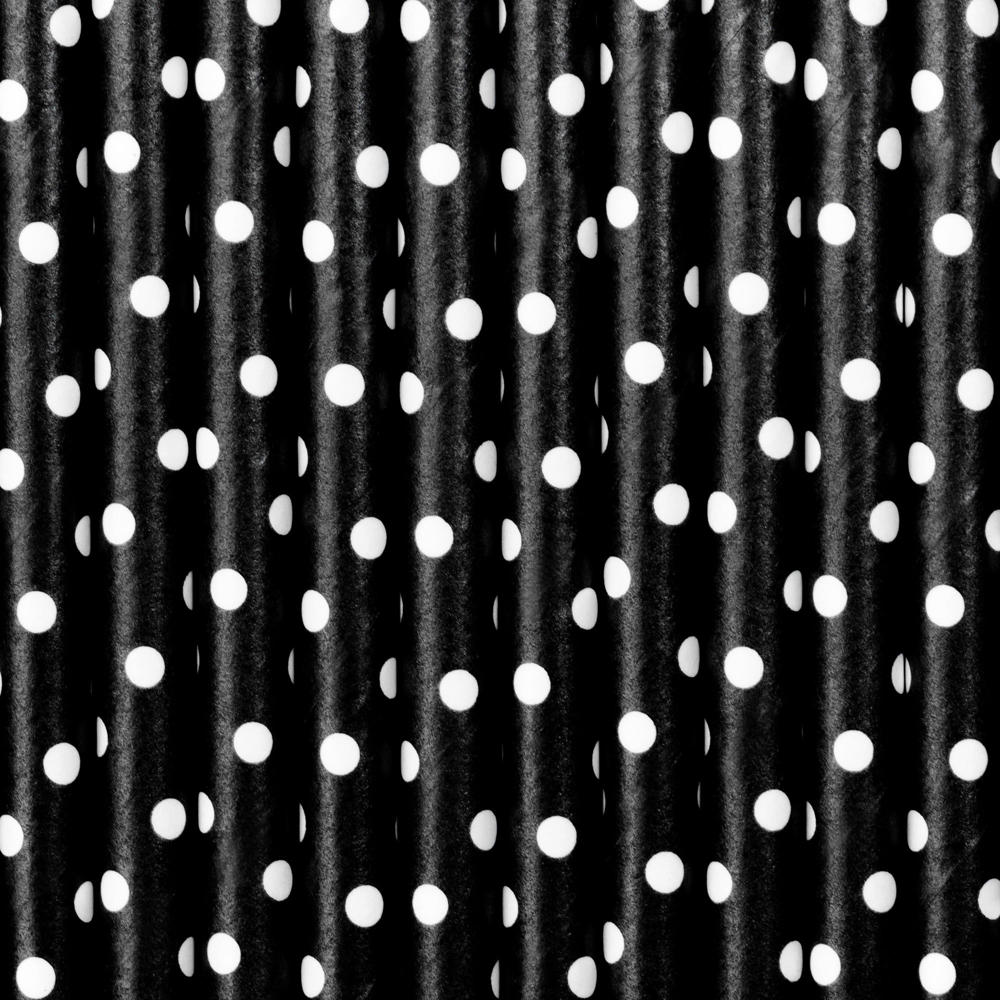 Black Polka Dot Straws 