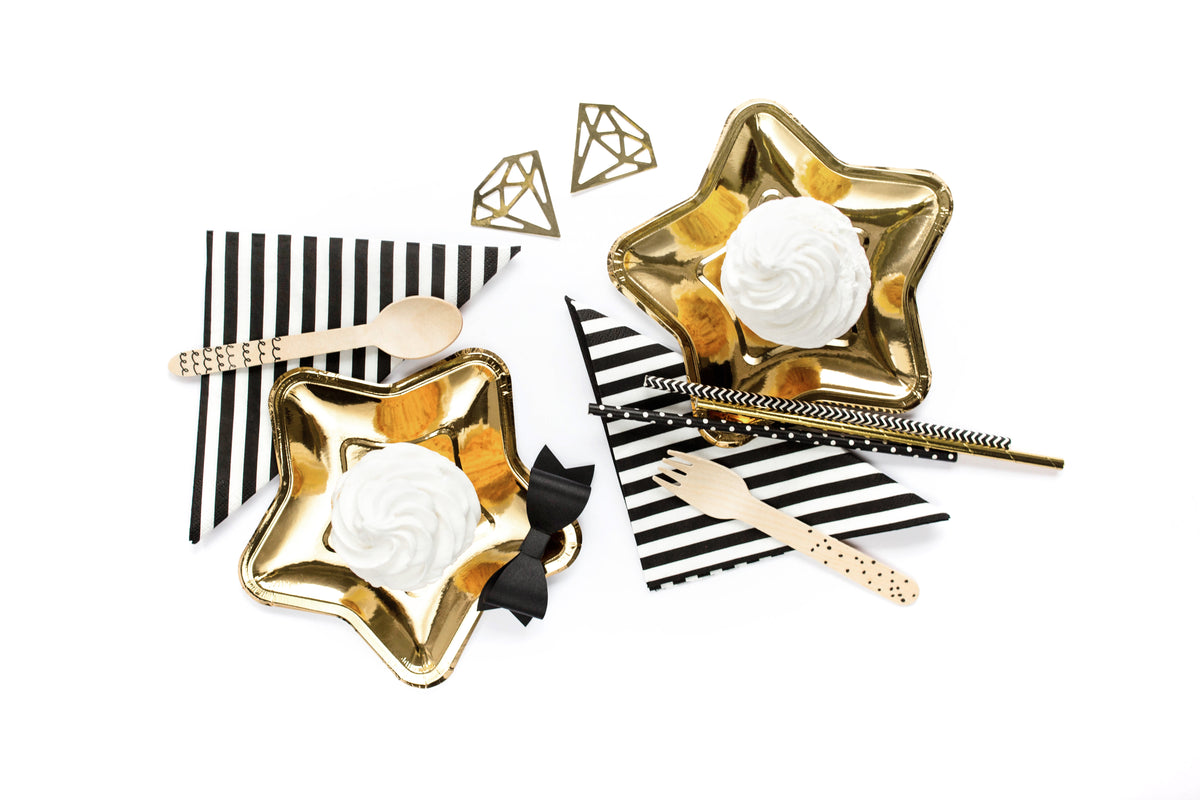 Black Polka Dot Straws 