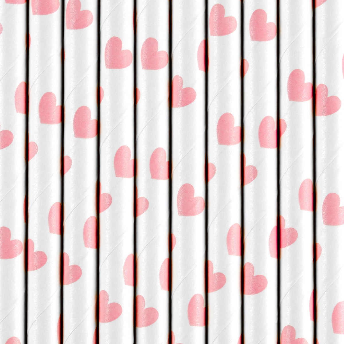 Light Pink Heart Straws