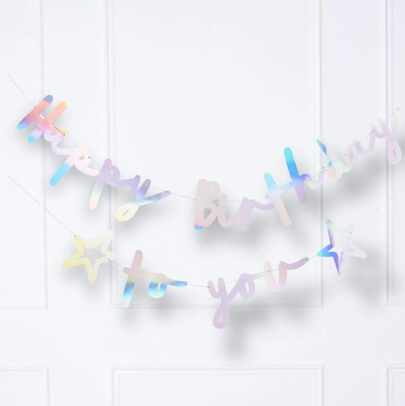 Happy Birthday to You Iridescent Letter Banner
