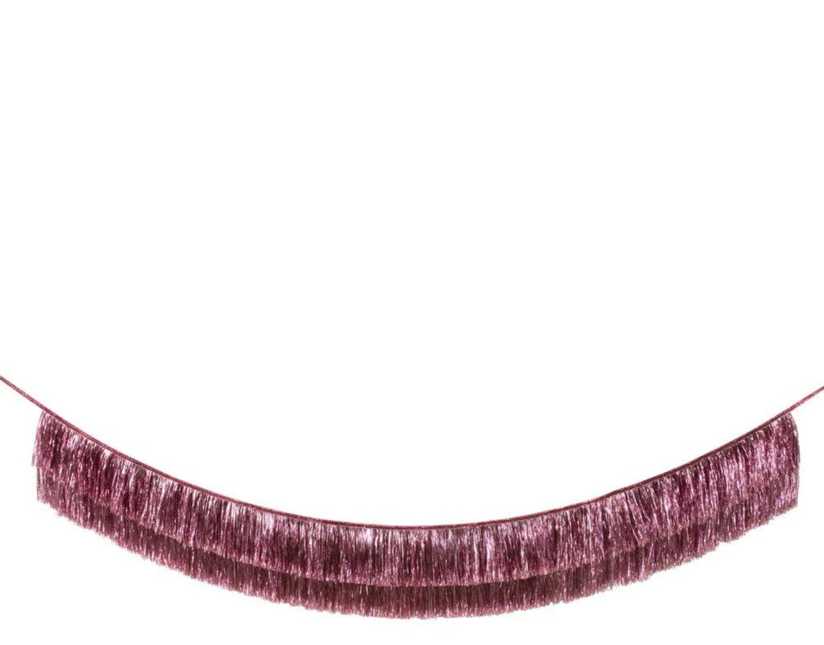 Pink Tinsel Fringe Garland by Meri Meri