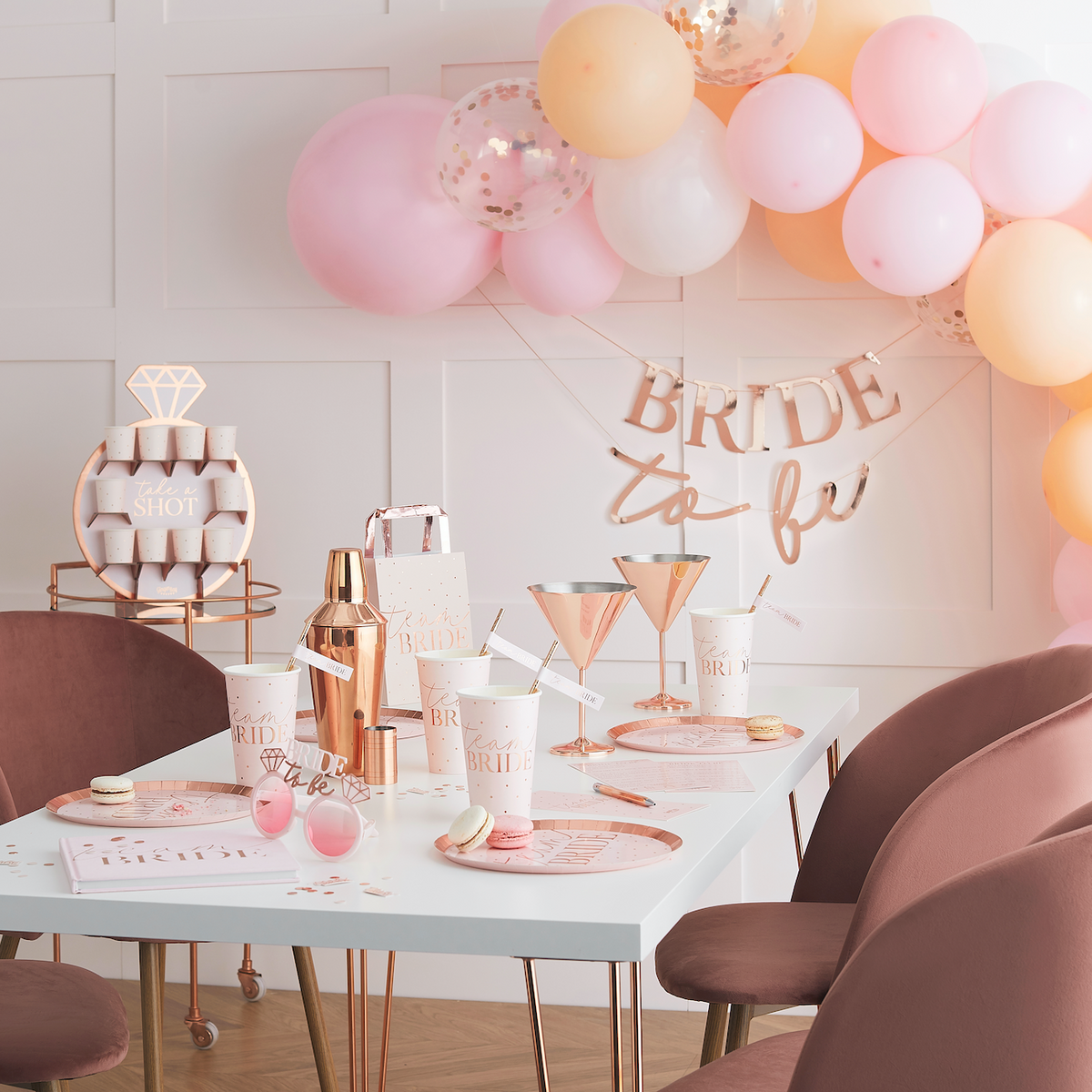 Rose Gold Bride To Be Bunting
