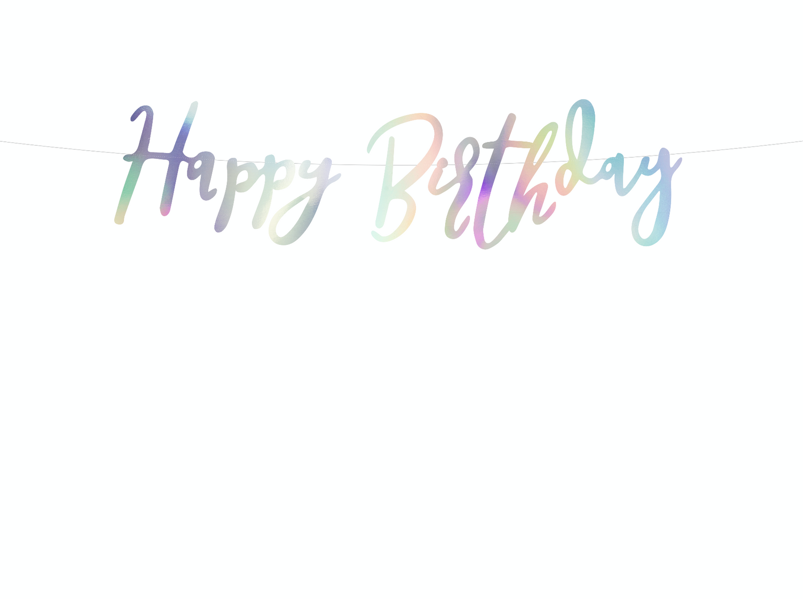 Happy Birthday Iridescent Banner