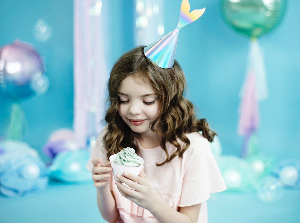 Iridescent Mermaid Tail Party Hats