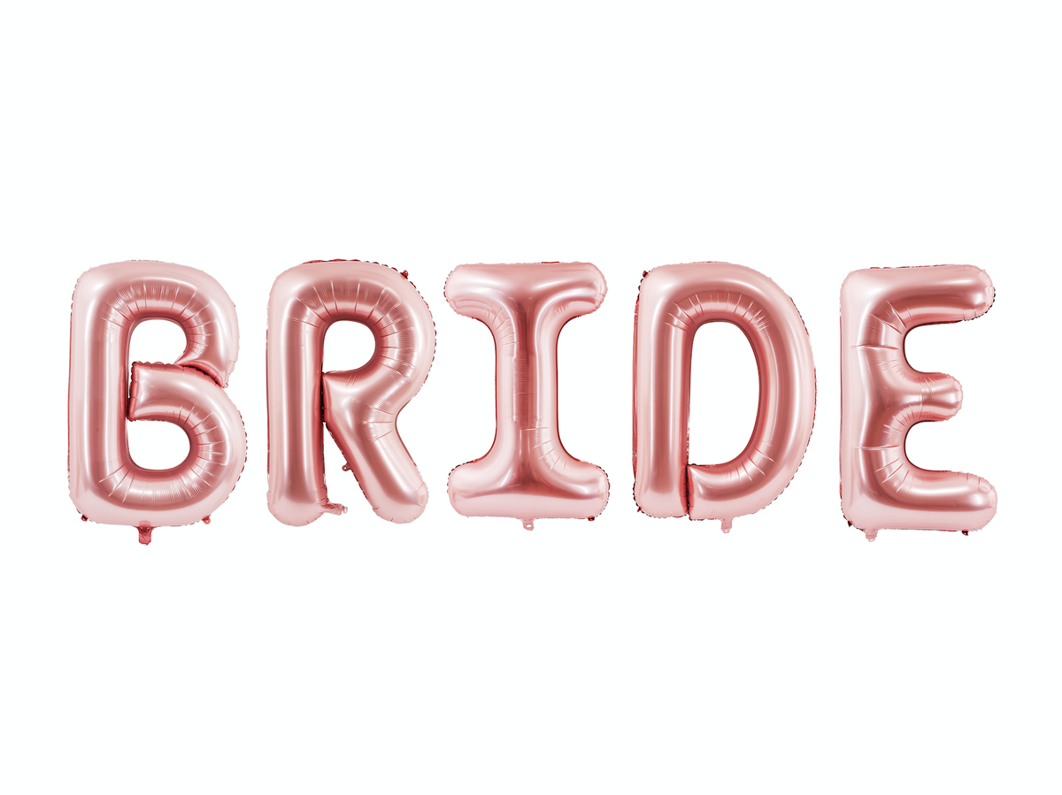 Rose Gold &#39;Bride&#39; Balloon Bunting