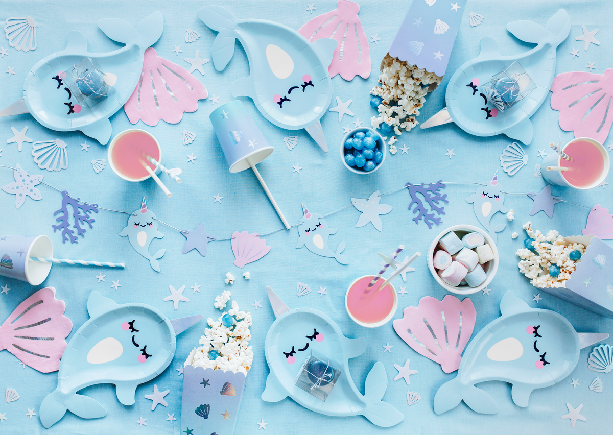 Iridescent Narwhal Party Cups