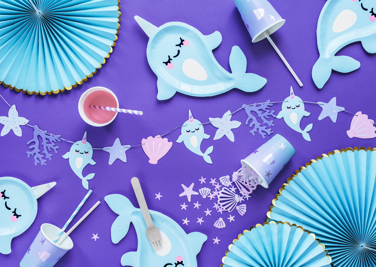 Iridescent Narwhal Party Cups