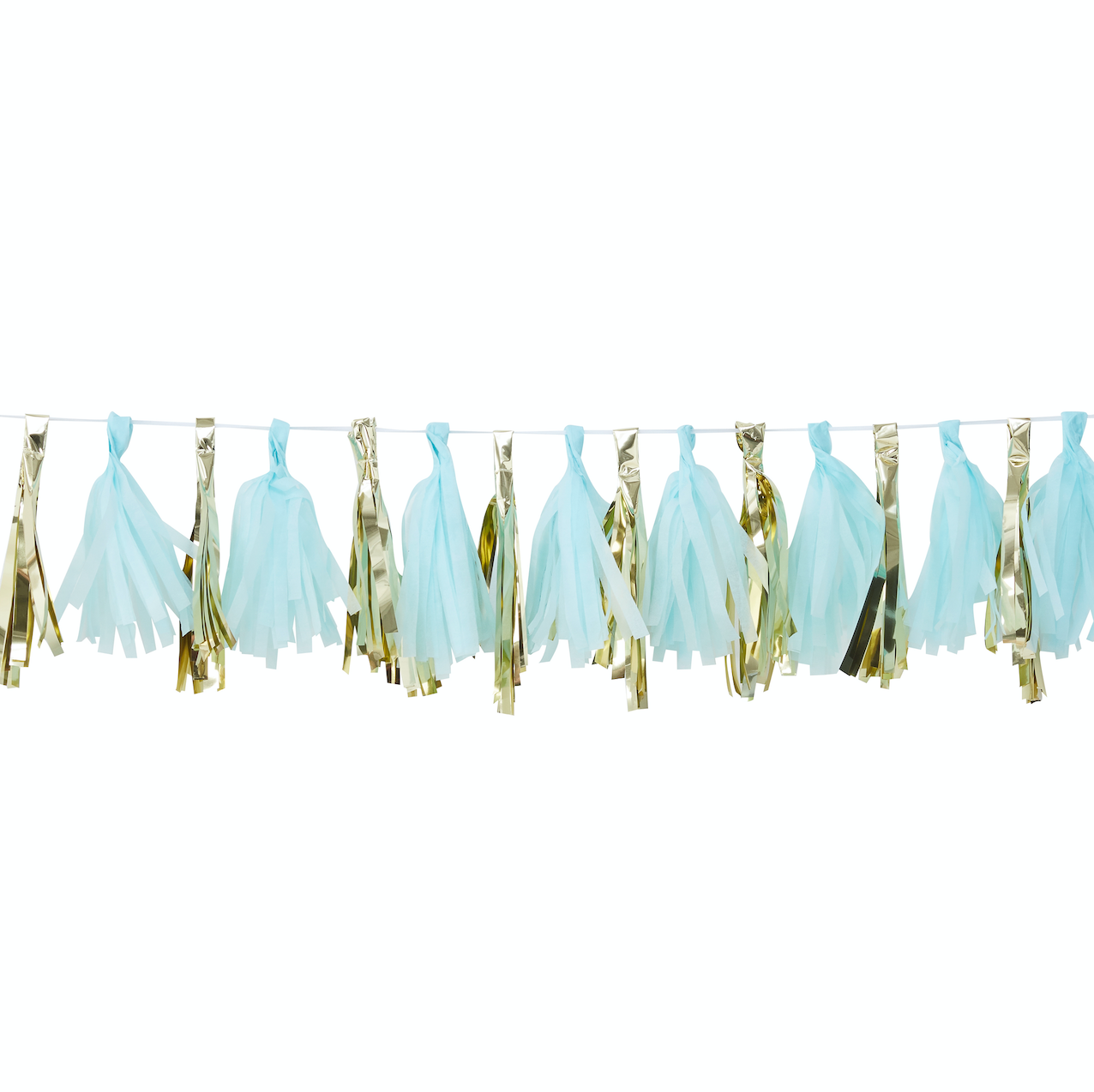 Blue and Gold Tassel Garland 