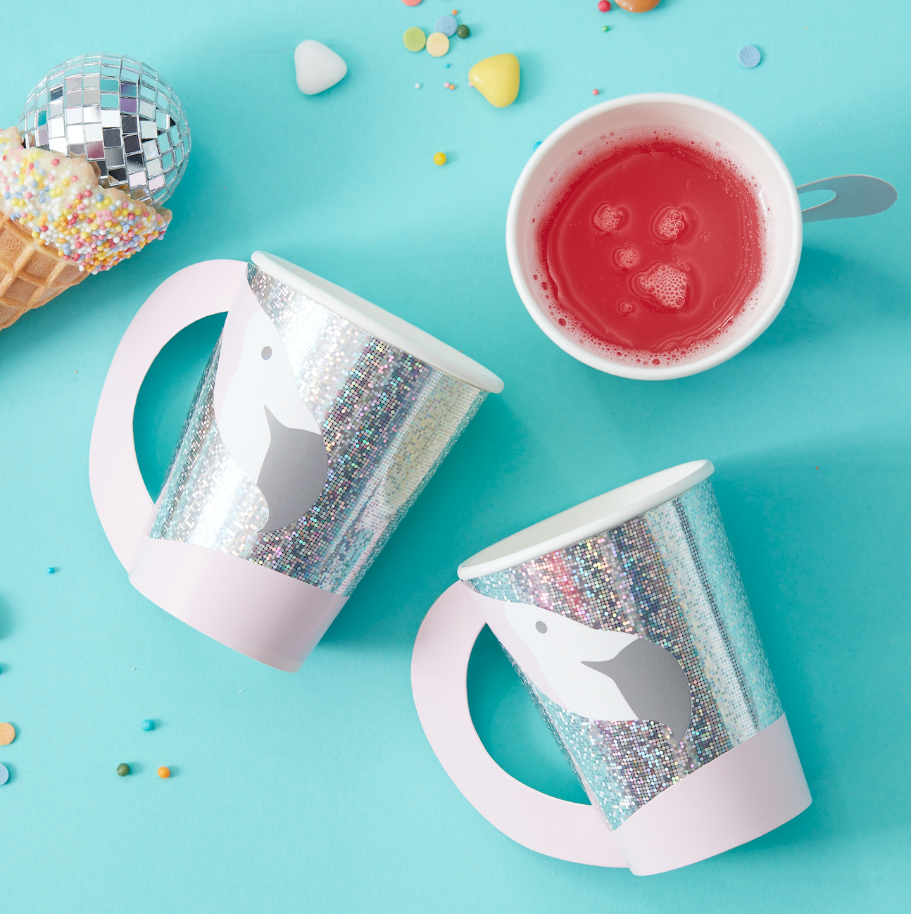 Flamingo Shaped Party Cups Good Vibes