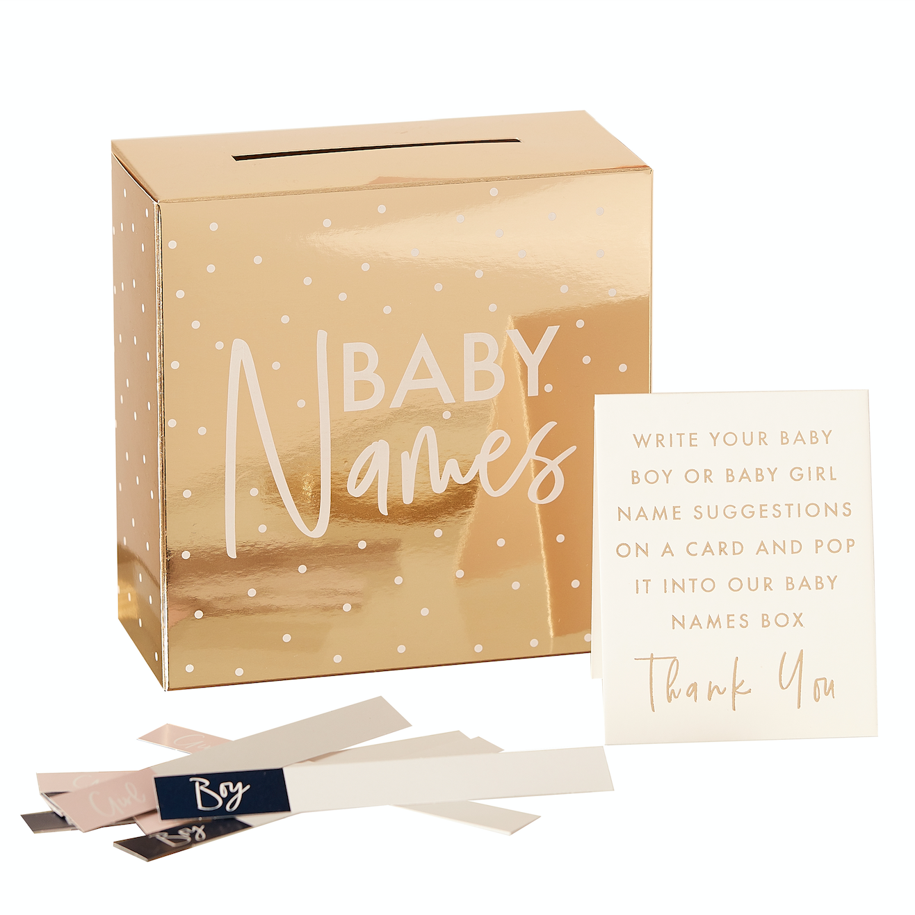 Gold Foiled Baby Names Box 