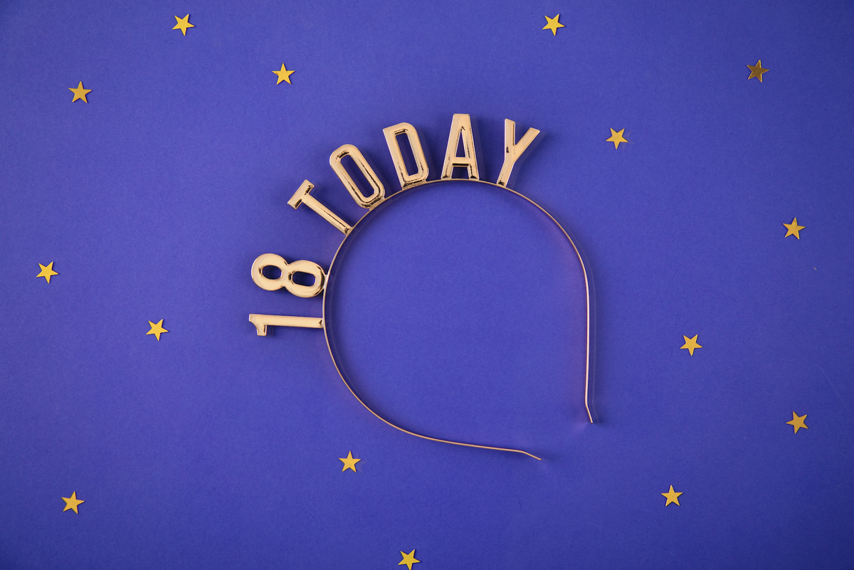 Gold Eighteen Today Birthday Headband