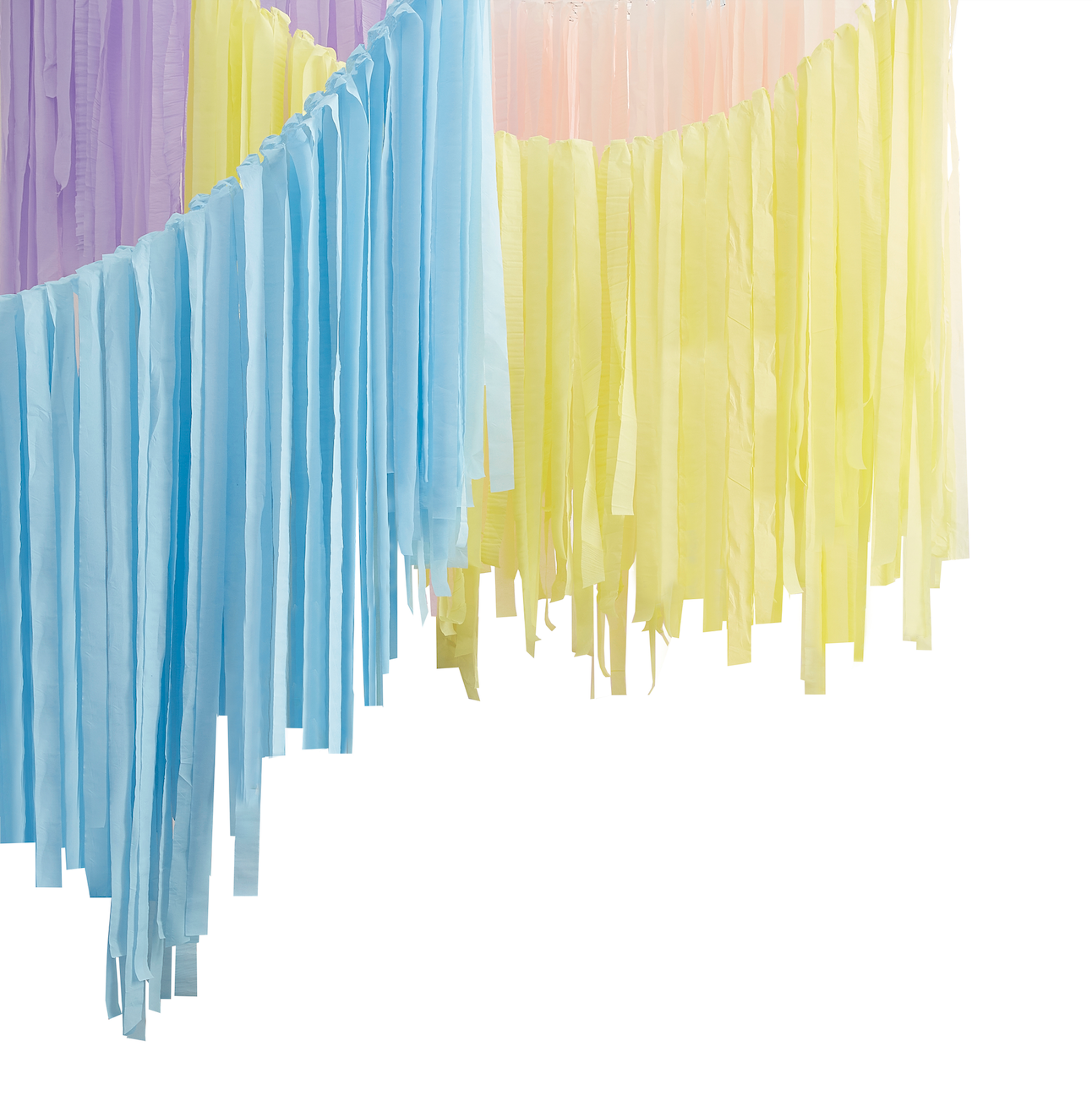 Muted Pastel Streamer Ceiling Decoration