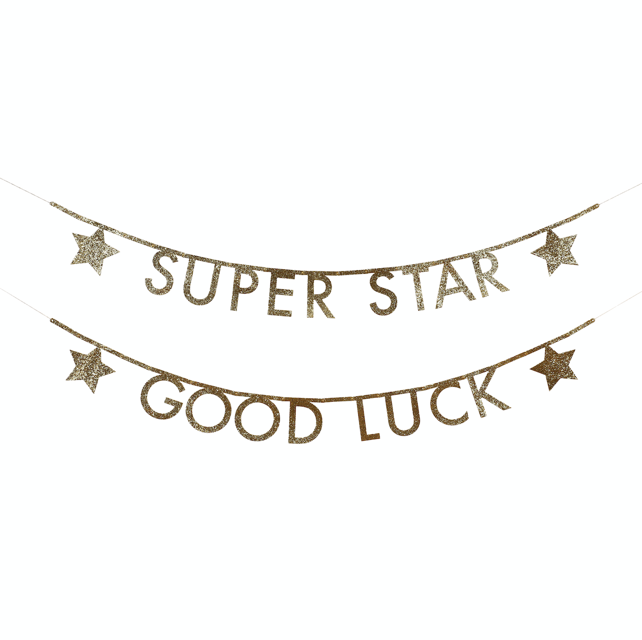 Gold Glitter Letter Garland Kit
