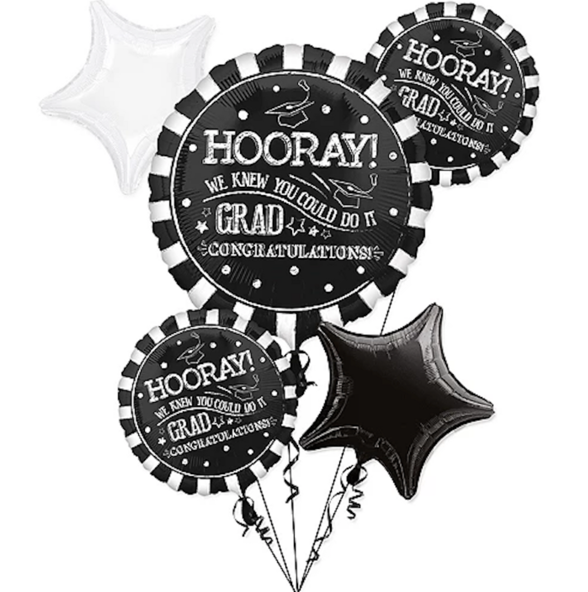 Giant Hooray Graduation Ballon Bouquet 