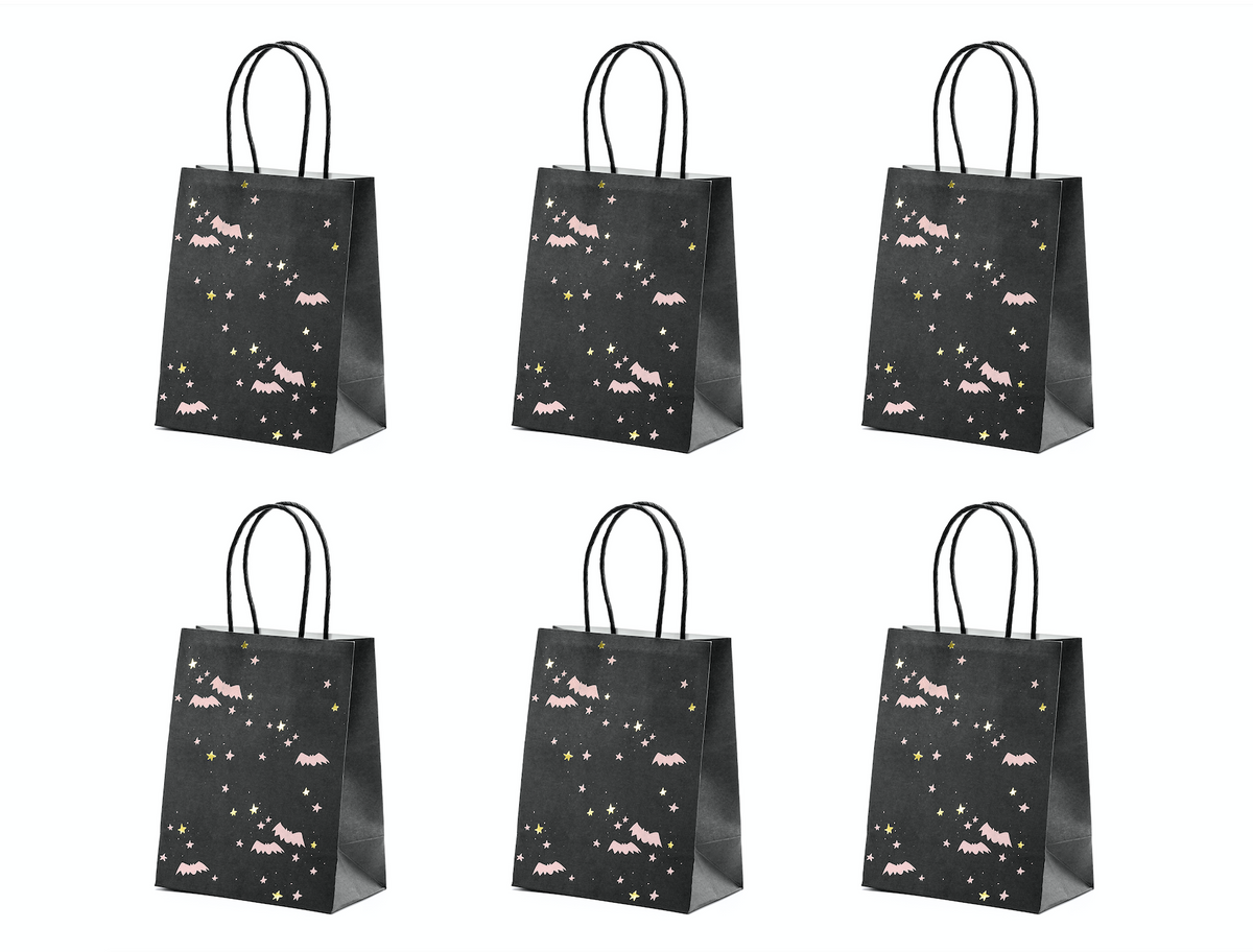 Black Halloween Bat Favor Bags 