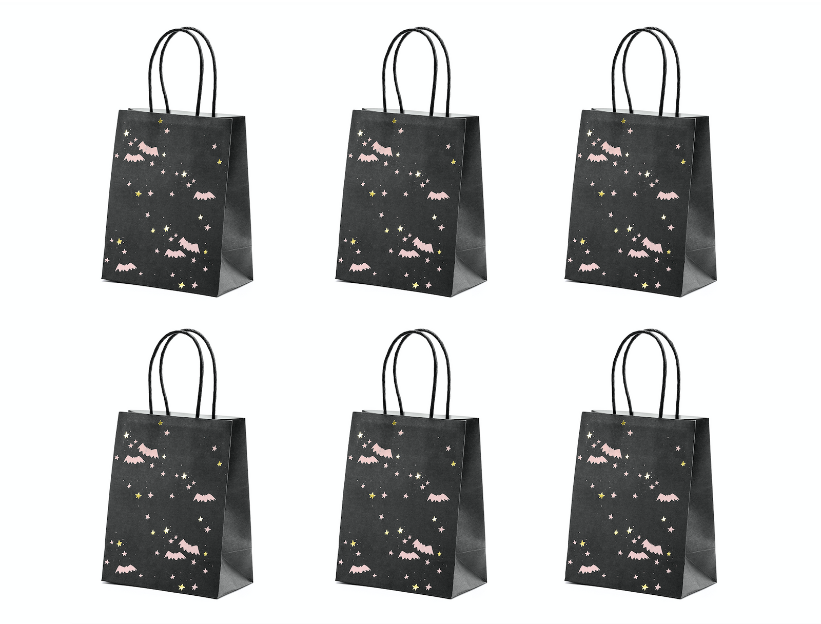 Black Halloween Bat Gift Bags 