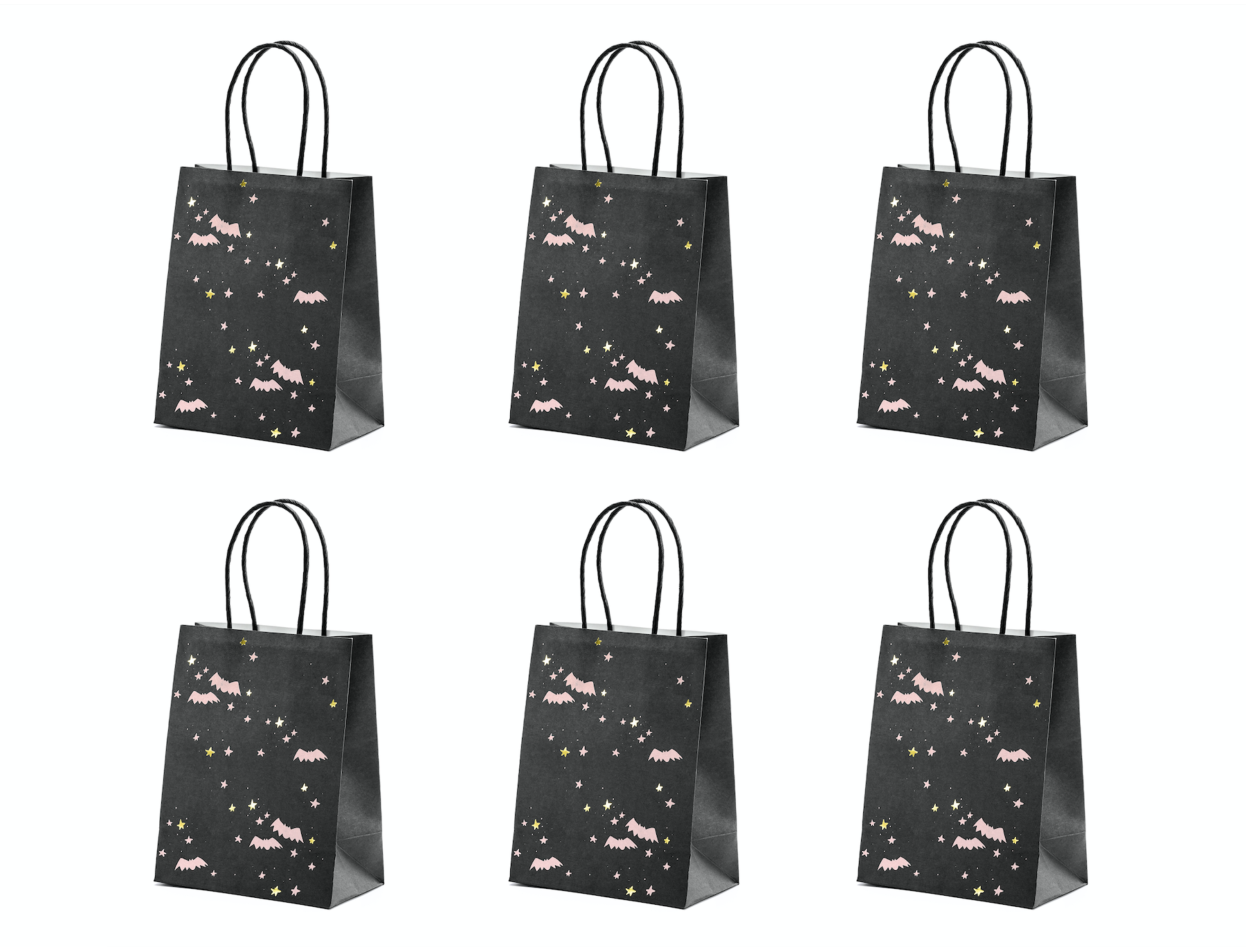 Black Halloween Bat Gift Bags 