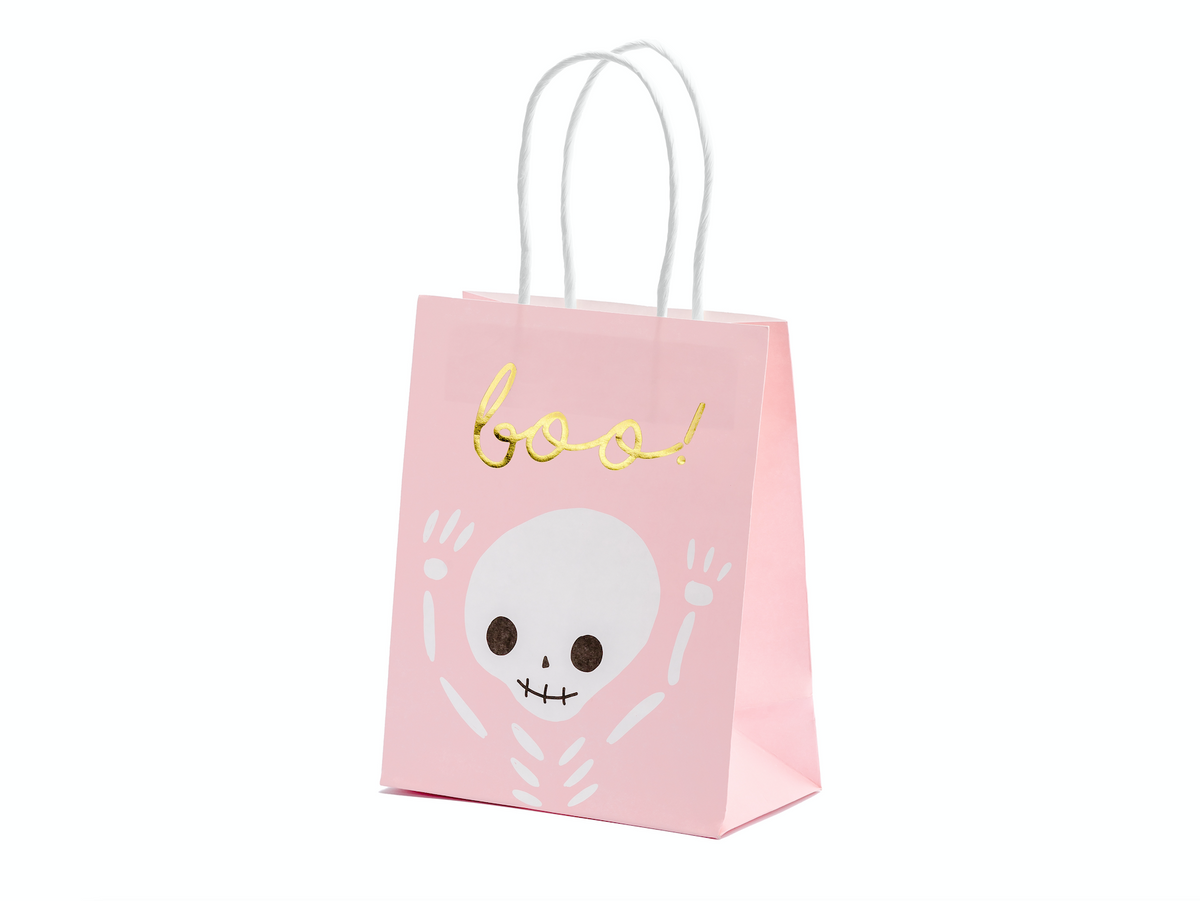 Pink Halloween Boo Favor Bags 
