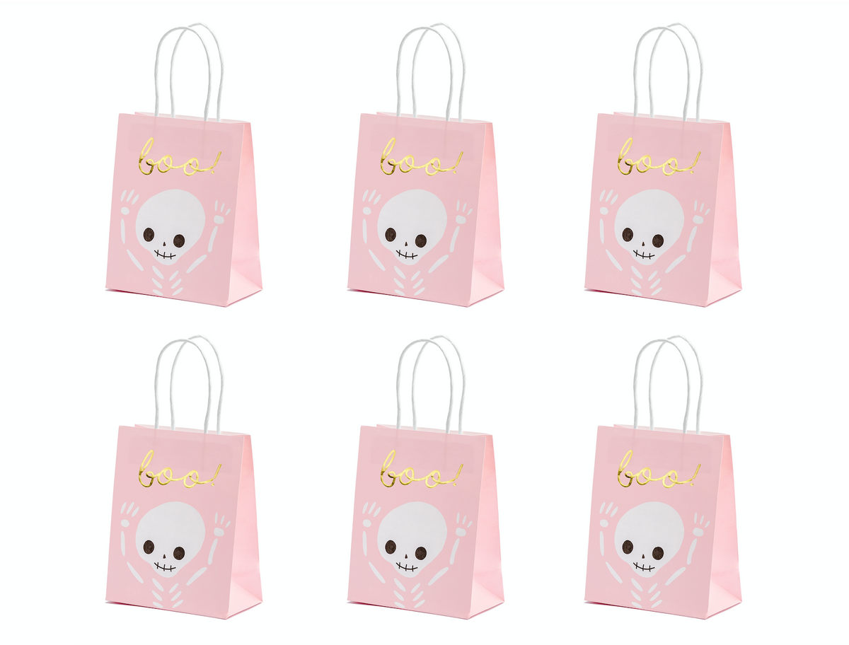Pink Halloween Boo Favor Bags 
