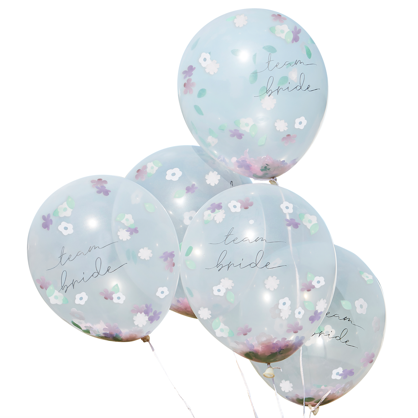 Boho Floral Confetti Bride Balloons