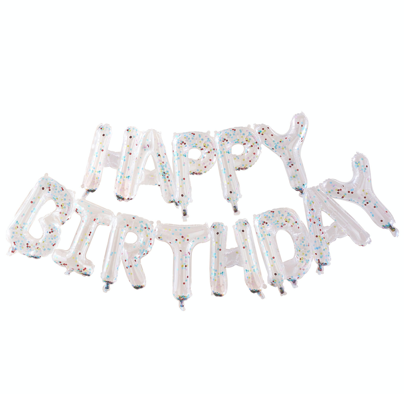 RAINBOW CONFETTI HAPPY BIRTHDAY BALLOON BUNTING