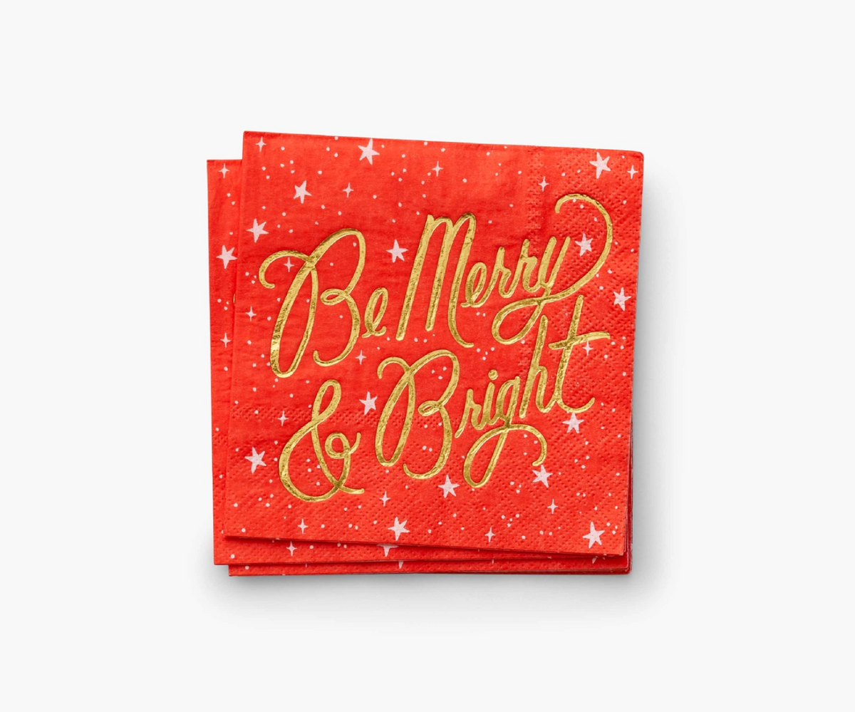 Be Merry &amp; Bright Cocktail Napkins 