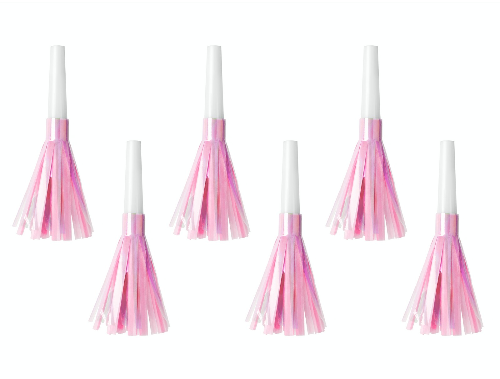 Pink Fringed Party Horns