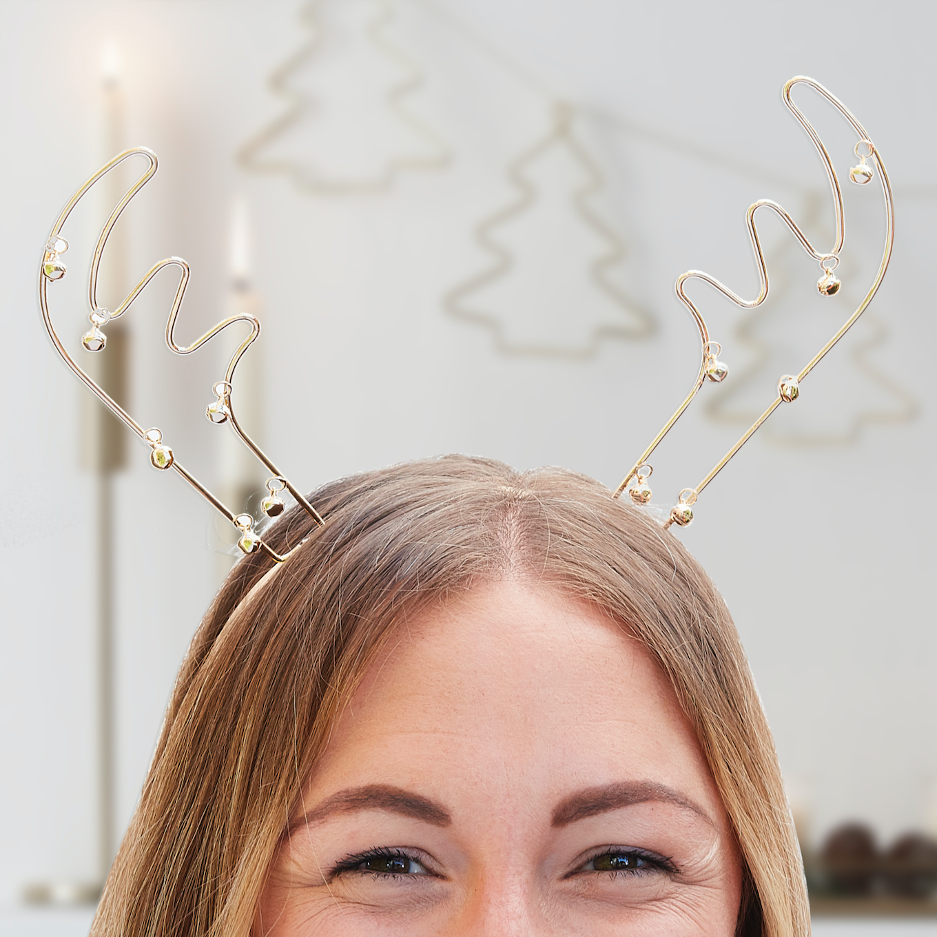 Reindeer Antlers Metal Headband Reindeer Antlers Metal Christmas Party Headband