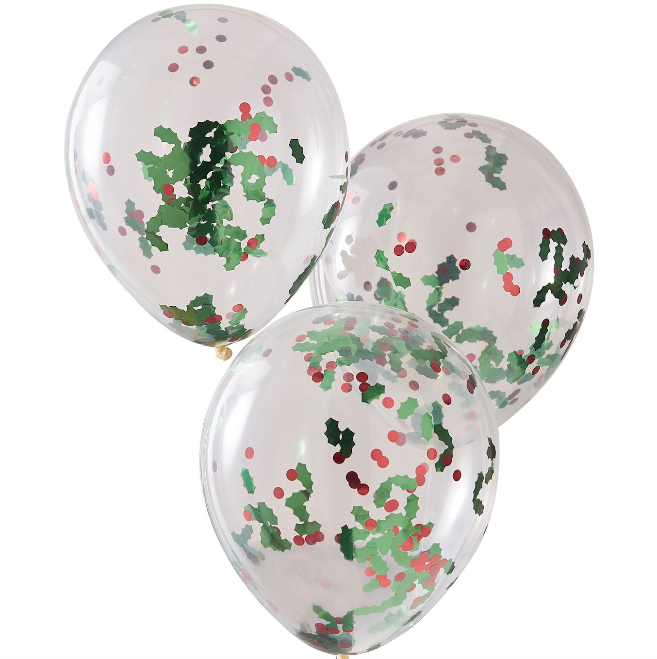Christmas Holly And Berries Confetti Party Balloons