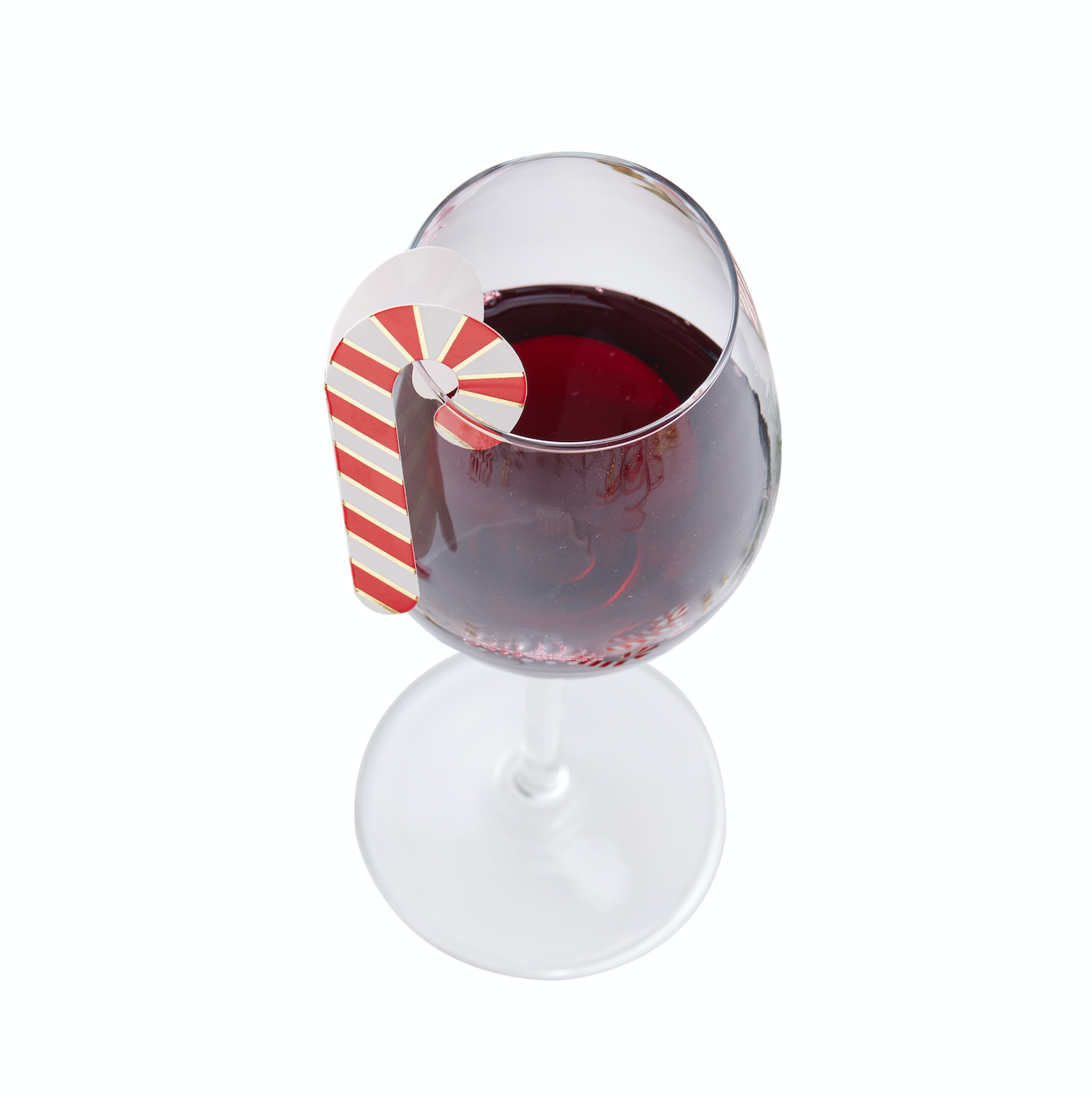 Red & Gold Candy Canes Glass Decorations