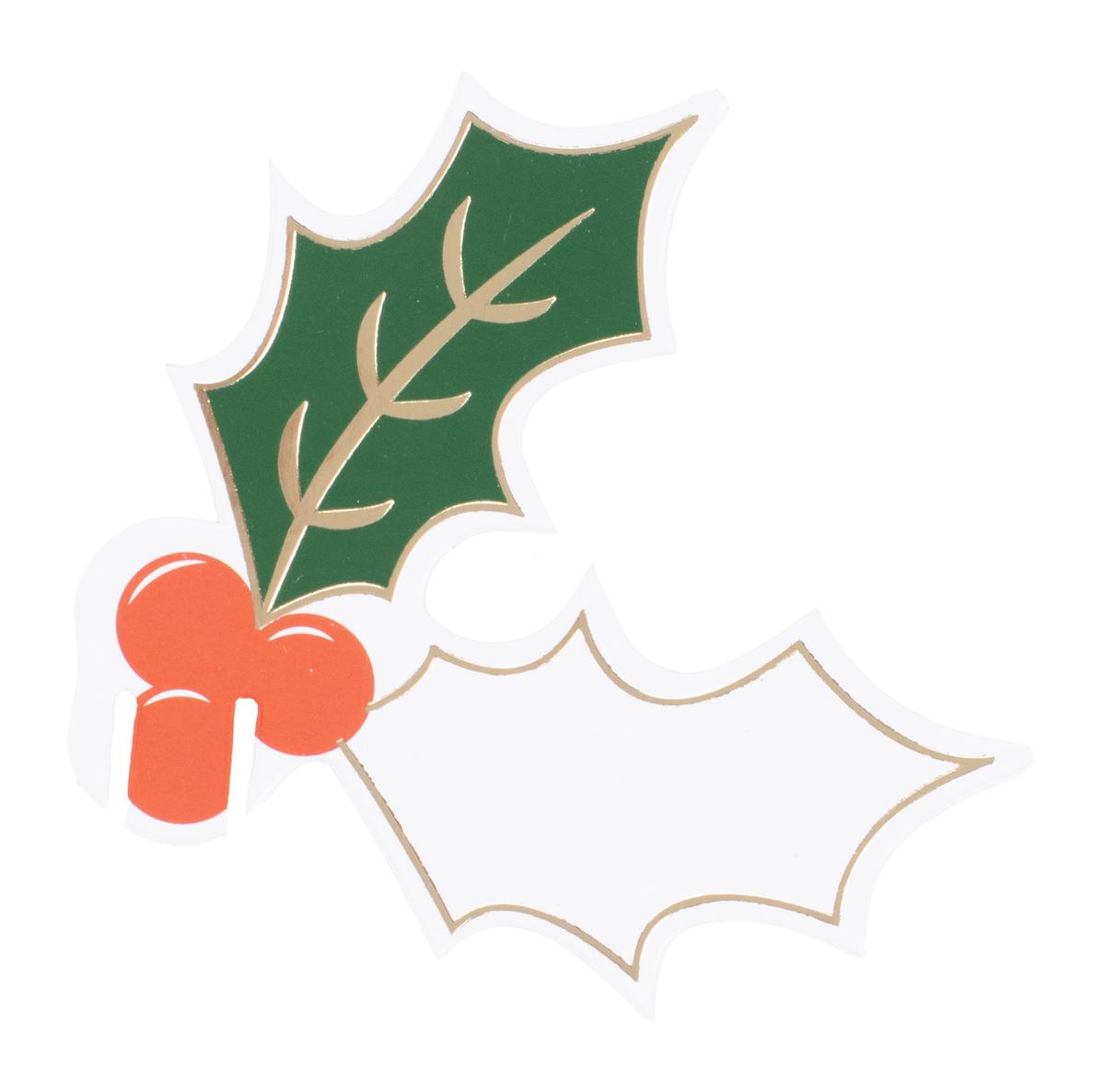 Christmas Party Holly Glass Decorations