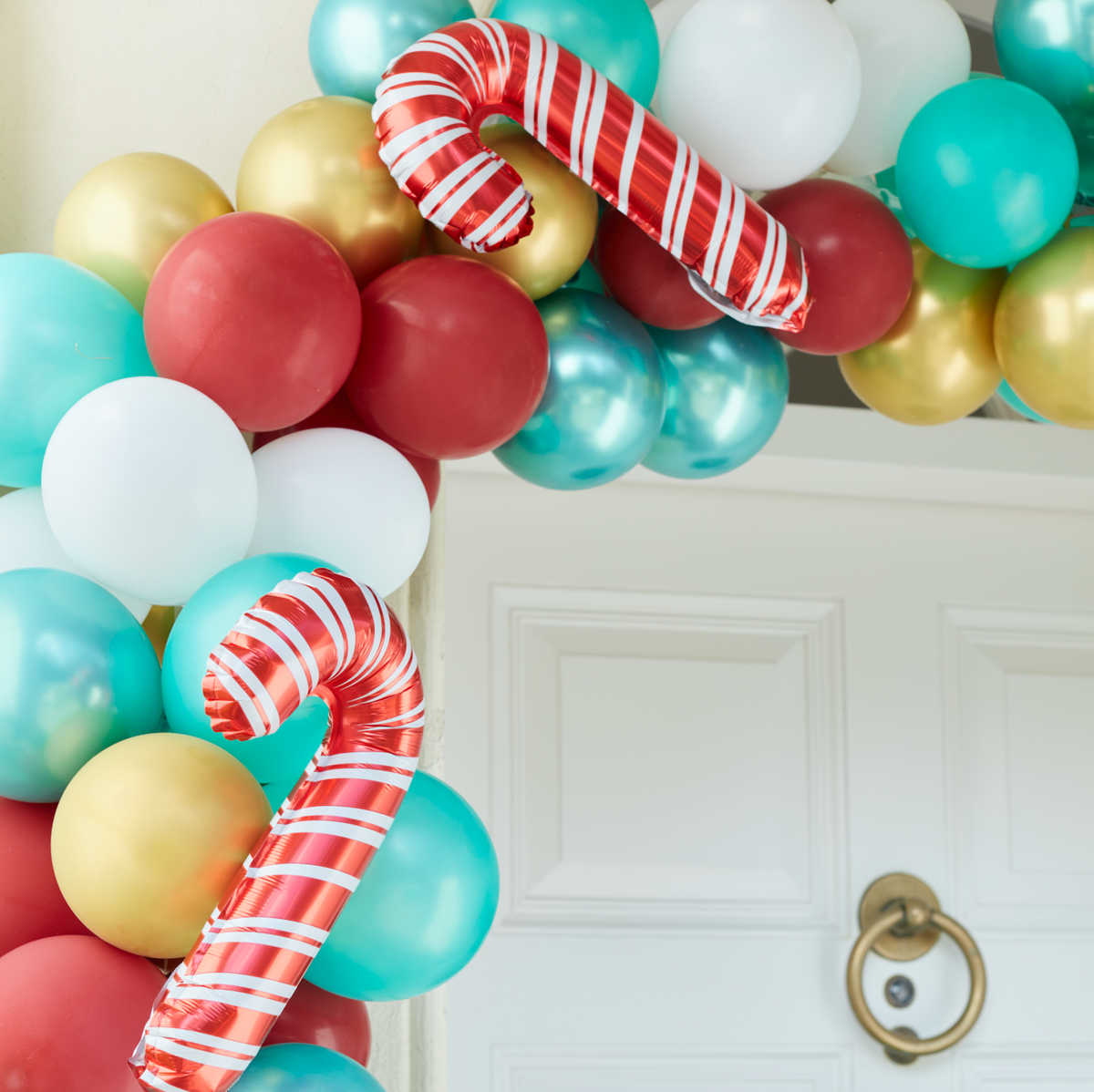 Novelty Candy Cane Christmas Door Balloon Arch Kit